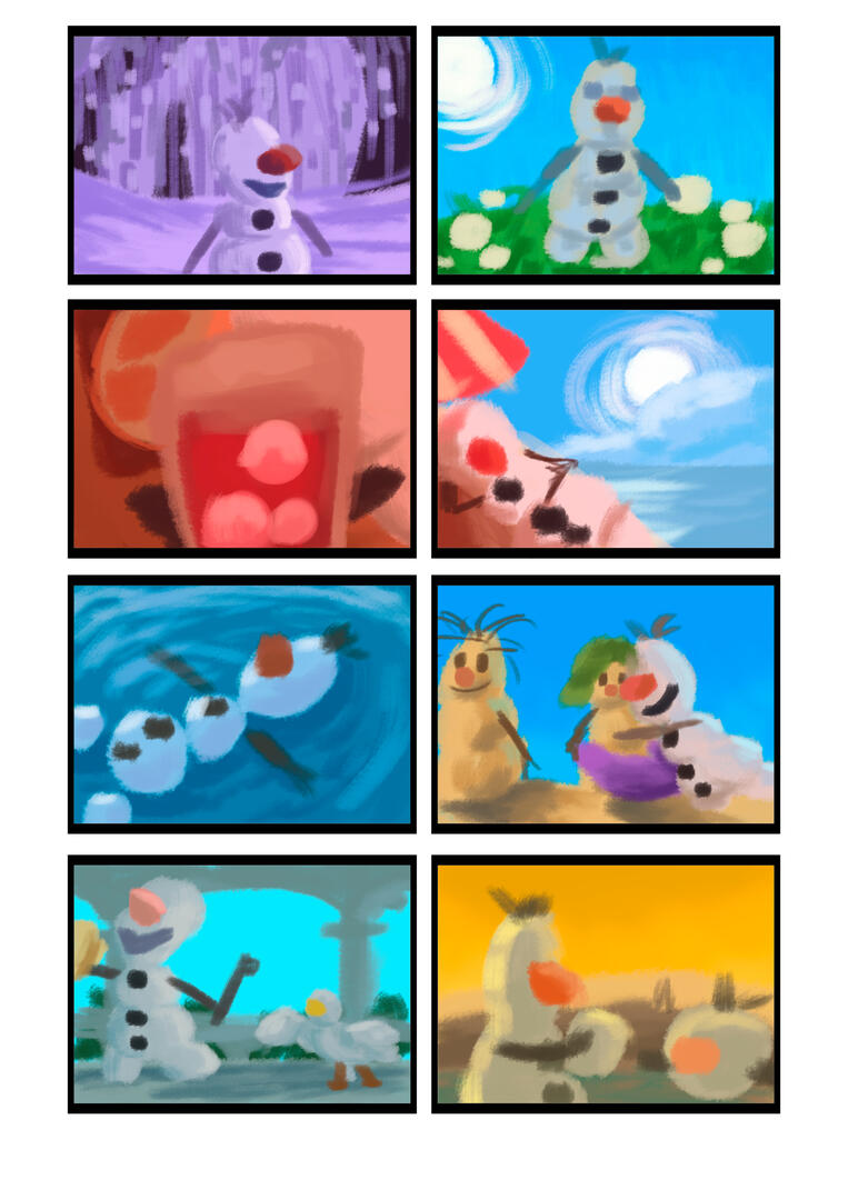 frozen "Summer song" color script practice